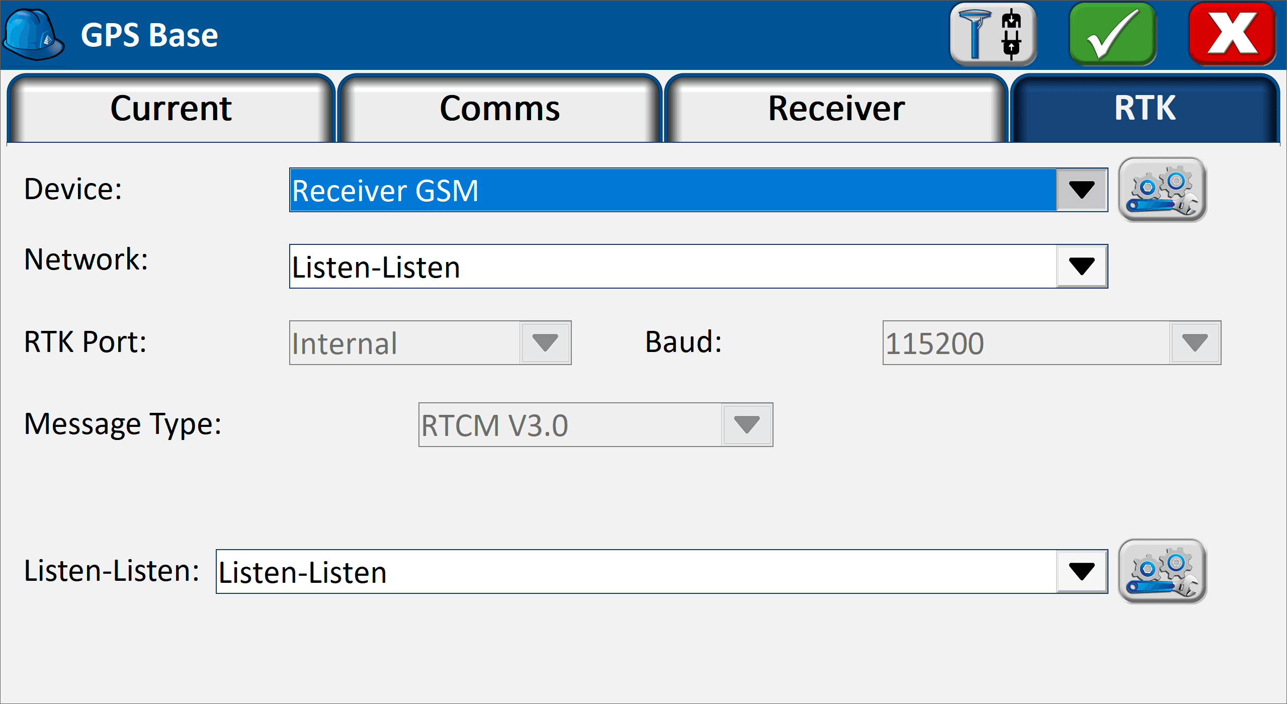 Select Listen-Listen as the Network
