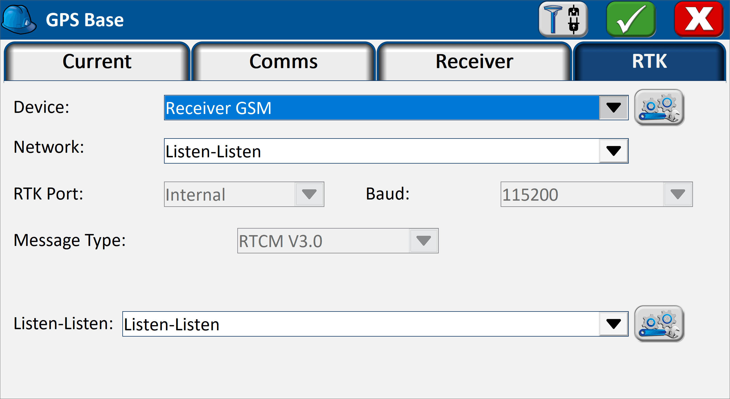 Select Listen-Listen as the Network