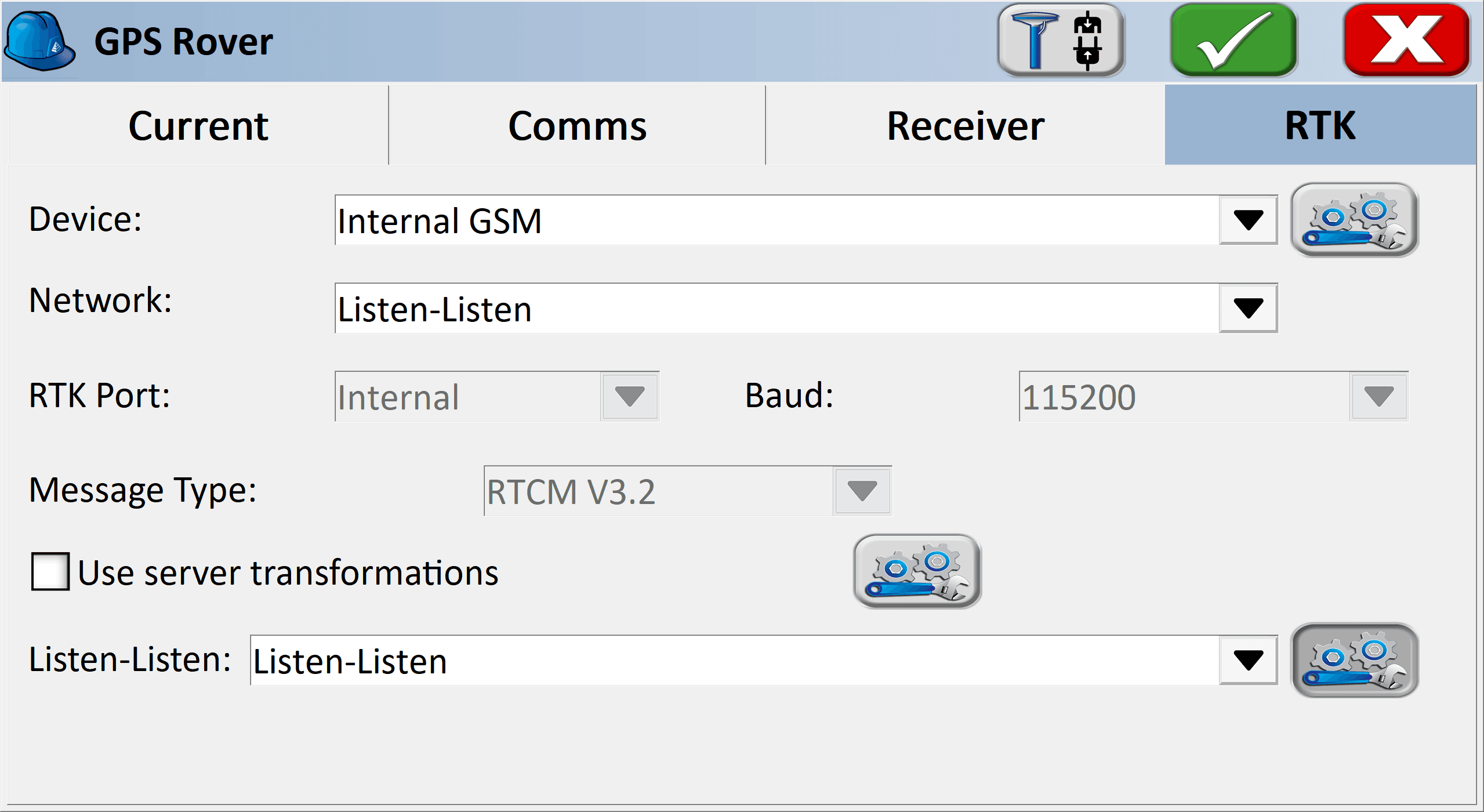 Select Listen-Listen as the Network