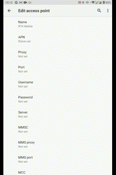 Save and activate the APN
