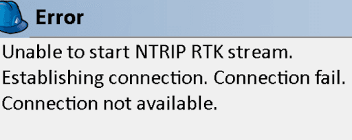 NTRIP connection error in SurvCE/PC