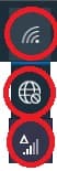 Internet icons in the task bar