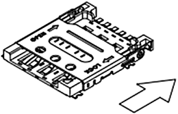 Slide the metal lid to the OPEN position