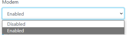 Enable the modem